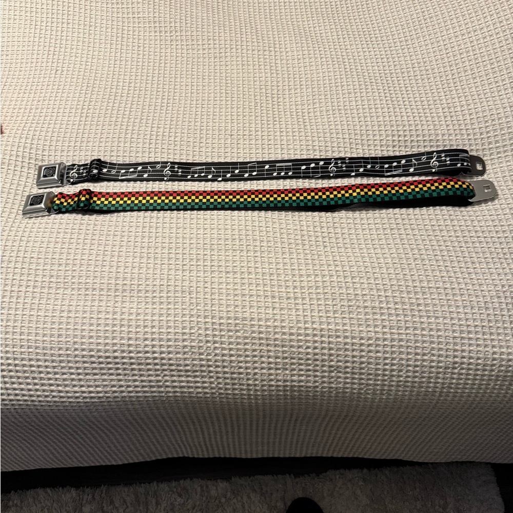 2 Seatbelt buckle belts, adjustable to 52 inches, new never worn. $15 each